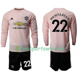 Koszulka Manchester United MKHITARYAN 22 Dziecięcy Wyjazdowe Koszulki Piłkarskie 2018-2019 Długi Rękaw